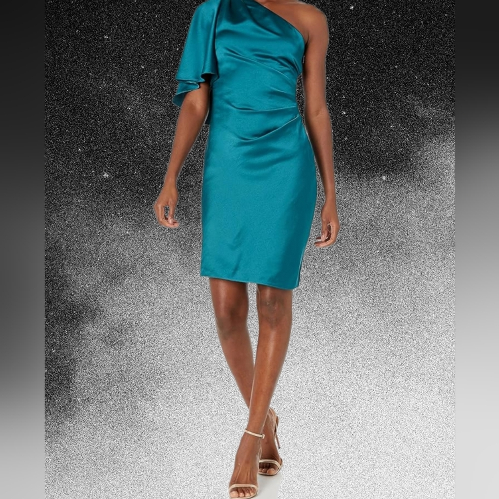 TRINA TURK WOMEN's one-shoulder cocktail dress